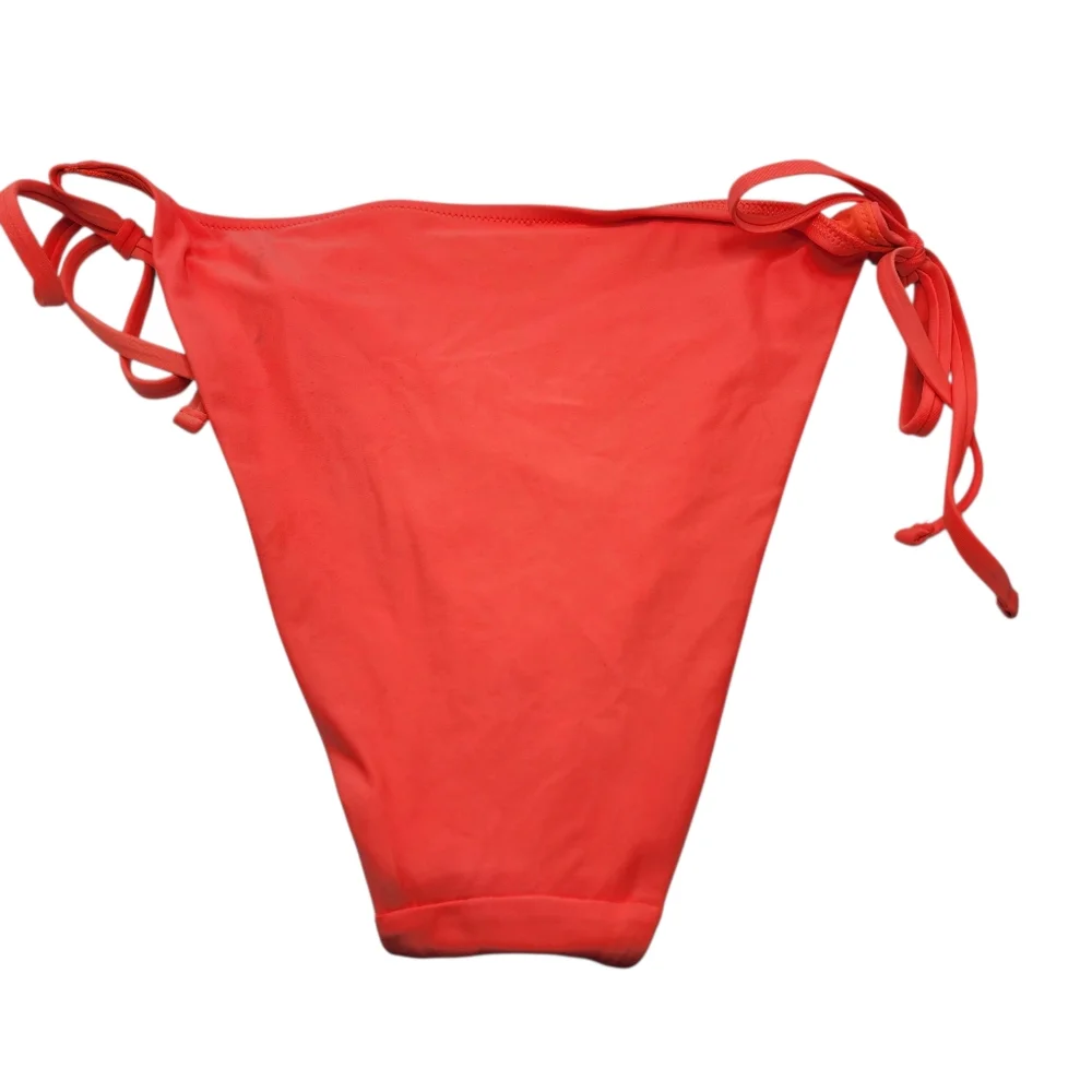 Aerie Neon‎ Orange Tie Waist Cheekiest Bikini Bottom Nwt Size XL